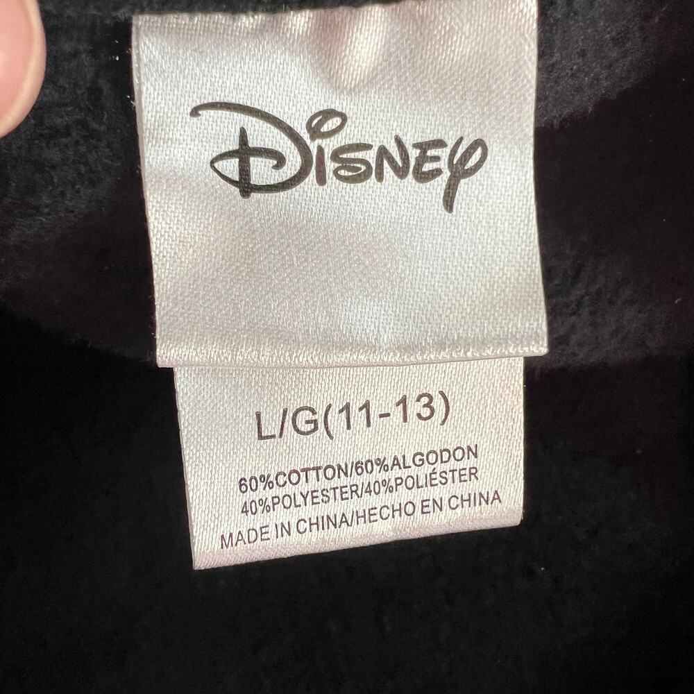 Disney Mickey Mouse Snowflake Christmas Sweatshirt Black Youth L 11-13 - Picture 3 of 8
